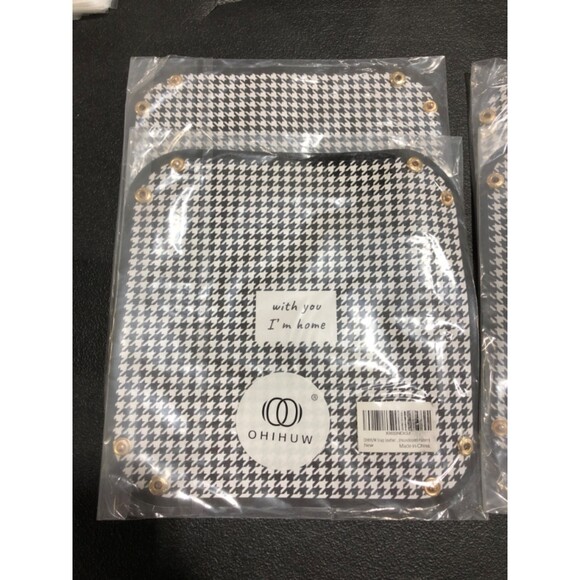 Snap Houndstooth Leather Tray Organizer, Valet Tray - Picture 5 of 5